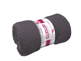 Koc narzuta 200x220 Amorro żakardowy antracytowy wytłaczany 240g/m2 Darymex