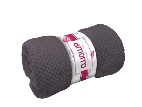Koc narzuta 200x220 Amorro żakardowy antracytowy wytłaczany 240g/m2 Darymex Koc narzuta 200x220 Amorro żakardowy antracytowy wytłaczany 240g/m2 Darymex