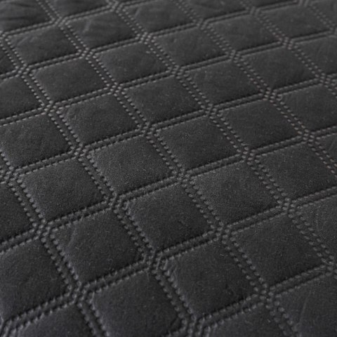 Narzuta z pomponami 140x200 czarna Pompoo pompony romby glamour dekoracyjna Narzuta z pomponami 140x200 czarna Pompoo pompony romby glamour dekoracyjna
