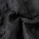 Narzuta z pomponami 140x200 czarna Pompoo pompony romby glamour dekoracyjna Narzuta z pomponami 140x200 czarna Pompoo pompony romby glamour dekoracyjna
