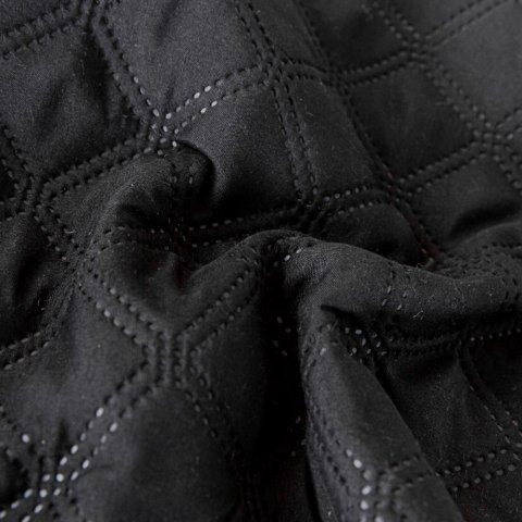 Narzuta z pomponami 140x200 czarna Pompoo pompony romby glamour dekoracyjna Narzuta z pomponami 140x200 czarna Pompoo pompony romby glamour dekoracyjna