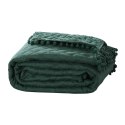 Narzuta z pomponami 240x220 zielona butelkowa Pompoo pompony romby glamour dekoracyjna Narzuta z pomponami 240x220 zielona butelkowa Pompoo pompony romby glamour dekoracyjna
