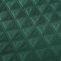 Narzuta z pomponami 240x220 zielona butelkowa Pompoo pompony romby glamour dekoracyjna Narzuta z pomponami 240x220 zielona butelkowa Pompoo pompony romby glamour dekoracyjna