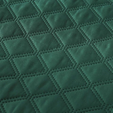 Narzuta z pomponami 240x220 zielona butelkowa Pompoo pompony romby glamour dekoracyjna Narzuta z pomponami 240x220 zielona butelkowa Pompoo pompony romby glamour dekoracyjna