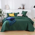 Narzuta z pomponami 240x220 zielona butelkowa Pompoo pompony romby glamour dekoracyjna Narzuta z pomponami 240x220 zielona butelkowa Pompoo pompony romby glamour dekoracyjna