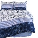 Pościel z mikrofibry 140x200 biała granatowa glamour ornamenty Rebeca 12206 z 1 poszewką 70x80 Darymex Pościel z mikrofibry 140x200 biała granatowa glamour ornamenty Rebeca 12206 z 1 poszewką 70x80 Darymex