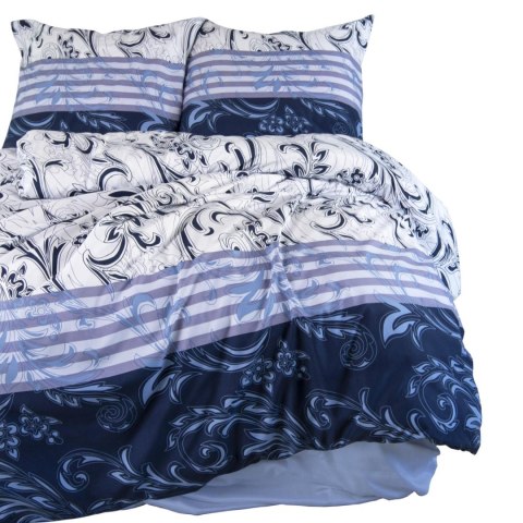 Pościel z mikrofibry 140x200 biała granatowa glamour ornamenty Rebeca 12206 z 1 poszewką 70x80 Darymex Pościel z mikrofibry 140x200 biała granatowa glamour ornamenty Rebeca 12206 z 1 poszewką 70x80 Darymex