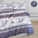 Pościel z mikrofibry 140x200 szara glamour ornamenty Rixos 12203 z 1 poszewką 70x80 Darymex