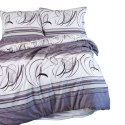 Pościel z mikrofibry 140x200 szara glamour ornamenty Rixos 12203 z 1 poszewką 70x80 Darymex