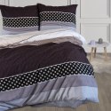 Pościel z mikrofibry 160x200 brązowa beżowa szara geometria glamour pasy 12201 Darymex Pościel z mikrofibry 160x200 brązowa beżowa szara geometria glamour pasy 12201 Darymex