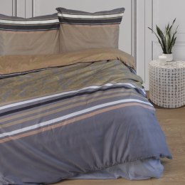Pościel z mikrofibry 220x200 szara złota glamour ornamenty pasy 12202 Darymex