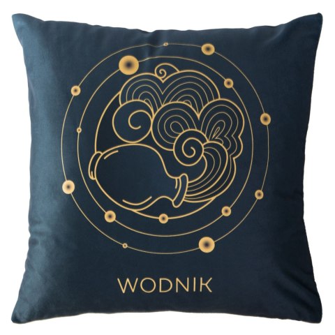 Poszewka dekoracyjna 40x40 Zodiak Wodnik turkusowa ciemna welurowa Poszewka dekoracyjna 40x40 Zodiak Wodnik turkusowa ciemna welurowa