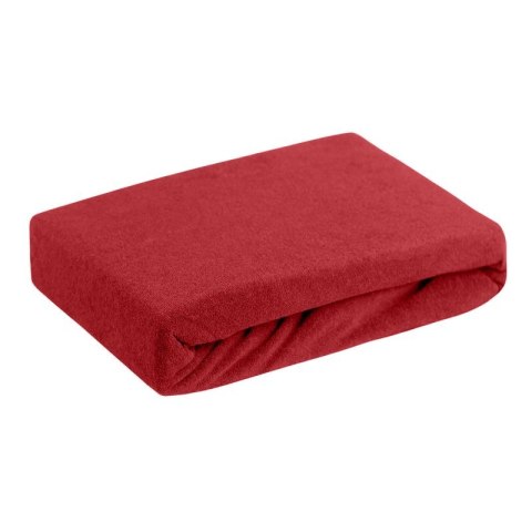 Prześcieradło frotte z gumką 120x200 czerwone 170 g/m2 na materac 20 cm Prześcieradło frotte z gumką 120x200 czerwone 170 g/m2 na materac 20 cm