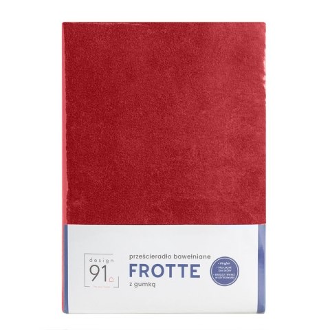 Prześcieradło frotte z gumką 120x200 czerwone 170 g/m2 na materac 20 cm Prześcieradło frotte z gumką 120x200 czerwone 170 g/m2 na materac 20 cm