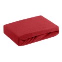 Prześcieradło frotte z gumką 140x200 czerwone 170 g/m2 na materac 20 cm Prześcieradło frotte z gumką 140x200 czerwone 170 g/m2 na materac 20 cm