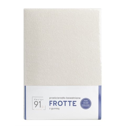 Prześcieradło frotte z gumką 180x200 beżowe 170 g/m2 na materac 20 cm Prześcieradło frotte z gumką 180x200 beżowe 170 g/m2 na materac 20 cm