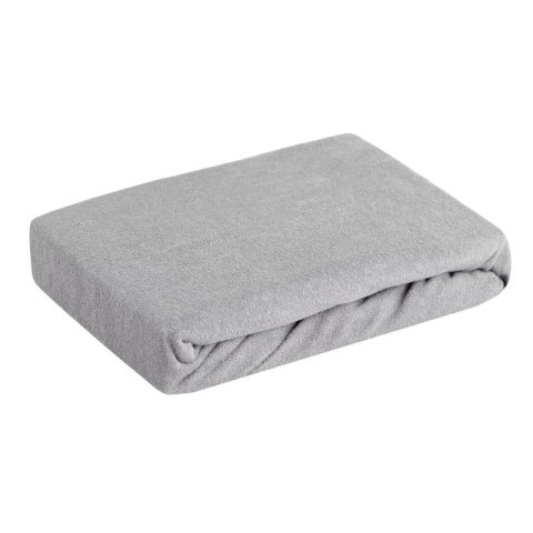 Prześcieradło frotte z gumką 180x200 srebrne 170 g/m2 na materac 20 cm Prześcieradło frotte z gumką 180x200 srebrne 170 g/m2 na materac 20 cm