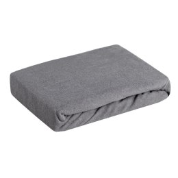 Prześcieradło frotte z gumką 180x200 stalowe 170 g/m2 na materac 20 cm