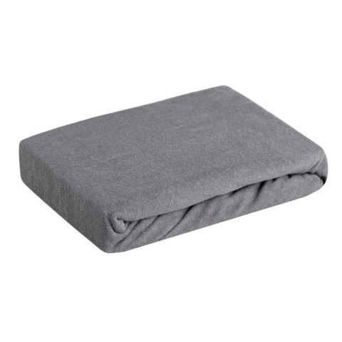 Prześcieradło frotte z gumką 180x200 stalowe 170 g/m2 na materac 20 cm Prześcieradło frotte z gumką 180x200 stalowe 170 g/m2 na materac 20 cm