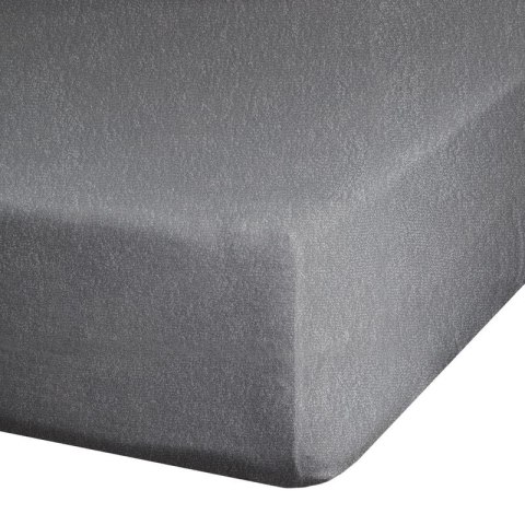 Prześcieradło frotte z gumką 180x200 stalowe 170 g/m2 na materac 20 cm Prześcieradło frotte z gumką 180x200 stalowe 170 g/m2 na materac 20 cm