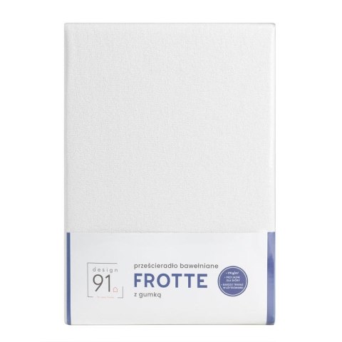 Prześcieradło frotte z gumką 220x200 białe 170 g/m2 na materac 20 cm Prześcieradło frotte z gumką 220x200 białe 170 g/m2 na materac 20 cm