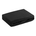 Prześcieradło frotte z gumką 220x200 czarne 170 g/m2 na materac 20 cm Prześcieradło frotte z gumką 220x200 czarne 170 g/m2 na materac 20 cm