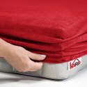 Prześcieradło frotte z gumką 60x120 czerwone 024 grube 200g/m2 KARO Prześcieradło frotte z gumką 60x120 czerwone 024 grube 200g/m2 KARO