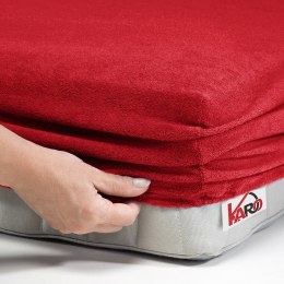 Prześcieradło frotte z gumką 60x120 czerwone 024 grube 200g/m2 KARO