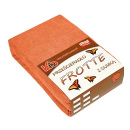 Prześcieradło frotte z gumką 70x140 rude terra 025 grube 200g/m2 KARO