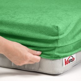 Prześcieradło frotte z gumką 70x140 zielone groszkowe 015 grube 200g/m2 KARO
