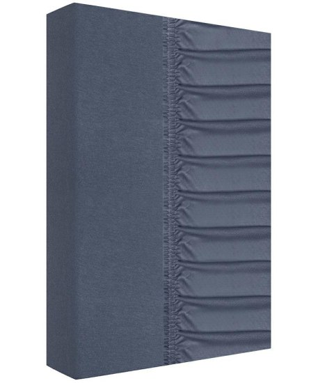 Prześcieradło jersey z gumką 180x200 grafitowe 160g/m2 Zaratex Prześcieradło jersey z gumką 180x200 grafitowe 160g/m2 Zaratex