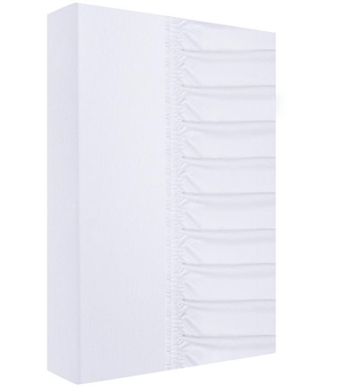 Prześcieradło jersey z gumką 220x200 białe 160g/m2 Zaratex Prześcieradło jersey z gumką 220x200 białe 160g/m2 Zaratex