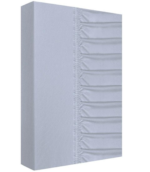 Prześcieradło jersey z gumką 220x200 srebrne 160g/m2 Zaratex Prześcieradło jersey z gumką 220x200 srebrne 160g/m2 Zaratex