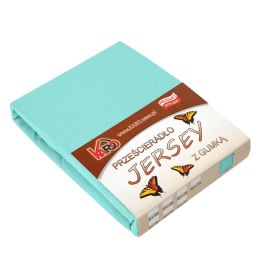 Prześcieradło jersey z gumką 60x120 miętowe 054 grube 150g/m2 KARO