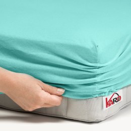 Prześcieradło jersey z gumką 60x120 miętowe 054 grube 150g/m2 KARO