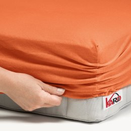 Prześcieradło jersey z gumką 60x120 rude terra 025 grube 150g/m2 KARO