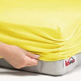 Prześcieradło jersey z gumką 60x120 żółte cytrynowe 004 grube 150g/m2 KARO
