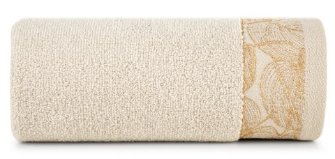 Ręcznik Agis 30x50 beżowy liście frotte 400g/m2 Eurofirany Ręcznik Agis 30x50 beżowy liście frotte 400g/m2 Eurofirany