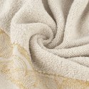 Ręcznik Agis 30x50 beżowy liście frotte 400g/m2 Eurofirany Ręcznik Agis 30x50 beżowy liście frotte 400g/m2 Eurofirany