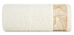 Ręcznik Agis 30x50 kremowy liście frotte 400g/m2 Eurofirany