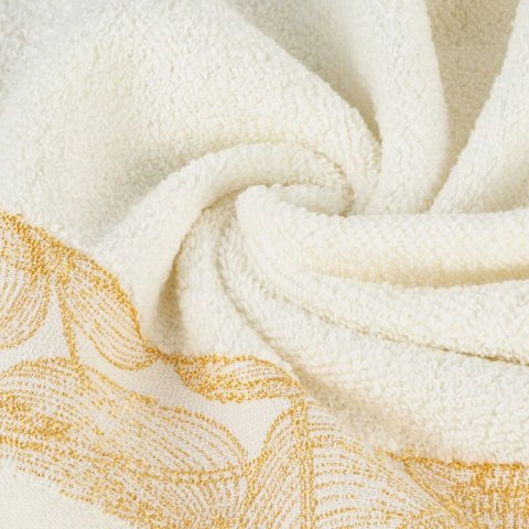 Ręcznik Agis 30x50 kremowy liście frotte 400g/m2 Eurofirany Ręcznik Agis 30x50 kremowy liście frotte 400g/m2 Eurofirany