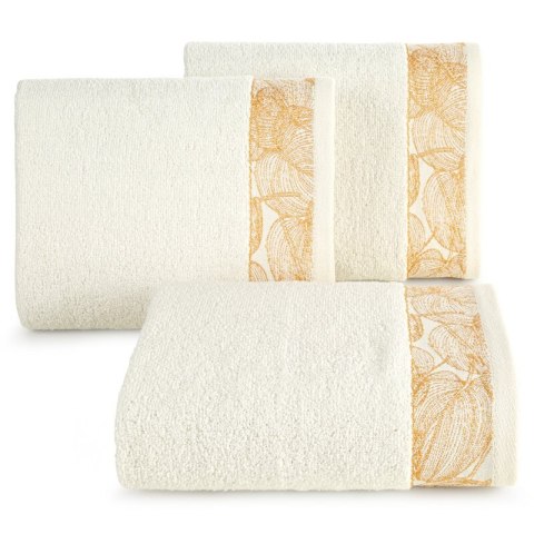 Ręcznik Agis 30x50 kremowy liście frotte 400g/m2 Eurofirany Ręcznik Agis 30x50 kremowy liście frotte 400g/m2 Eurofirany