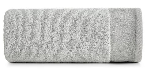 Ręcznik Agis 30x50 srebrny liście frotte 400g/m2 Eurofirany Ręcznik Agis 30x50 srebrny liście frotte 400g/m2 Eurofirany