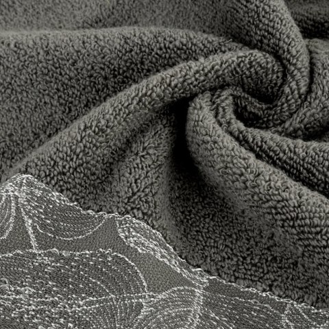 Ręcznik Agis 30x50 stalowy liście frotte 400g/m2 Eurofirany Ręcznik Agis 30x50 stalowy liście frotte 400g/m2 Eurofirany