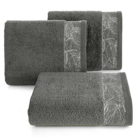 Ręcznik Agis 30x50 stalowy liście frotte 400g/m2 Eurofirany Ręcznik Agis 30x50 stalowy liście frotte 400g/m2 Eurofirany