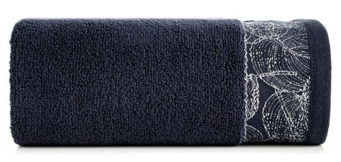 Ręcznik Agis 70x140 granatowy liście frotte 400g/m2 Eurofirany Ręcznik Agis 70x140 granatowy liście frotte 400g/m2 Eurofirany