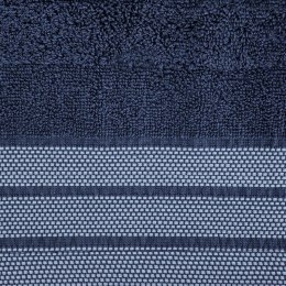 Ręcznik Pati 30x50 granatowy pasy frotte 500g/m2 Eurofirany