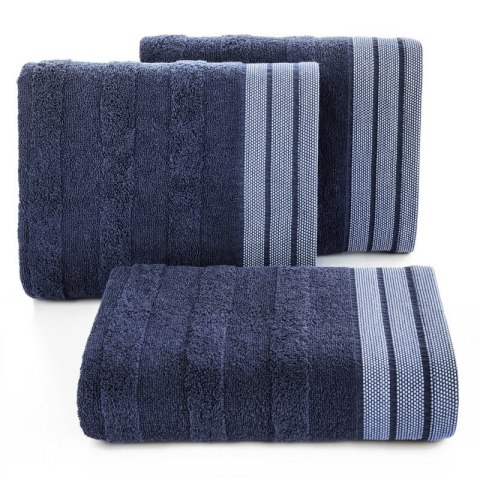 Ręcznik Pati 30x50 granatowy pasy frotte 500g/m2 Eurofirany Ręcznik Pati 30x50 granatowy pasy frotte 500g/m2 Eurofirany