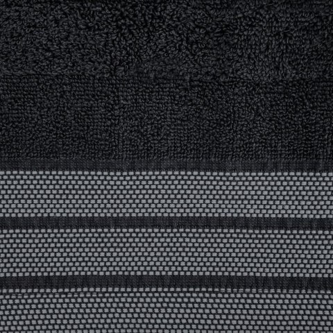 Ręcznik Pati 70x140 czarny pasy frotte 500g/m2 Eurofirany Ręcznik Pati 70x140 czarny pasy frotte 500g/m2 Eurofirany