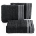 Ręcznik Pati 70x140 czarny pasy frotte 500g/m2 Eurofirany Ręcznik Pati 70x140 czarny pasy frotte 500g/m2 Eurofirany
